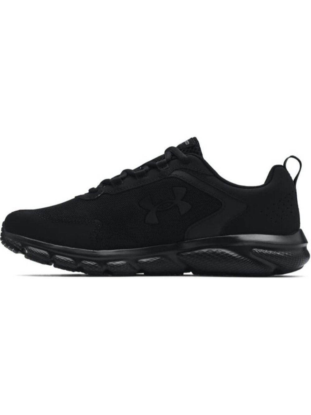 Men's Black Running Breathable No Heel Closed Toe Charged Assert Sneaker